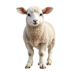 Fototapeta premium Adorable Young Lamb Standing Cheerfully in a Playful Pose.