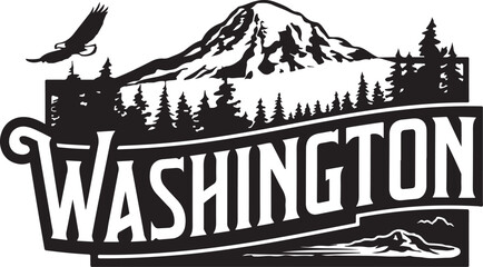 Washington Wilderness Vector Graphic