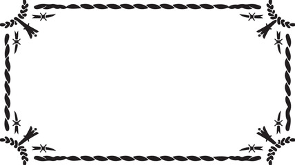 Wild West Style Frame Vector Illustration