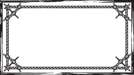 Wild West Style Frame Vector Graphic