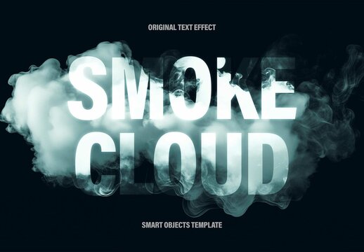 Smoke Text Effect Mockup With Generative AI