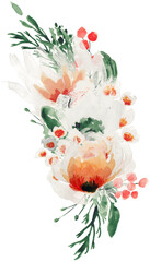 Summer Floral, Wildflower Illustration, Yellow Flowers, Summer Flowers Illustration, Flower Bouquet, White Flowers Illustration