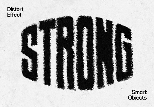 Spray Distortion Text Effect Mockup