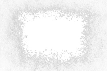 white snow christmas frame border isolated on white or transparent png
