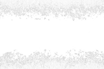 white snow christmas frame border isolated on white or transparent png