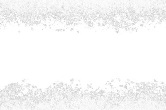 white snow christmas frame border isolated on white or transparent png