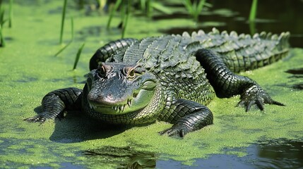alligator in the swamp