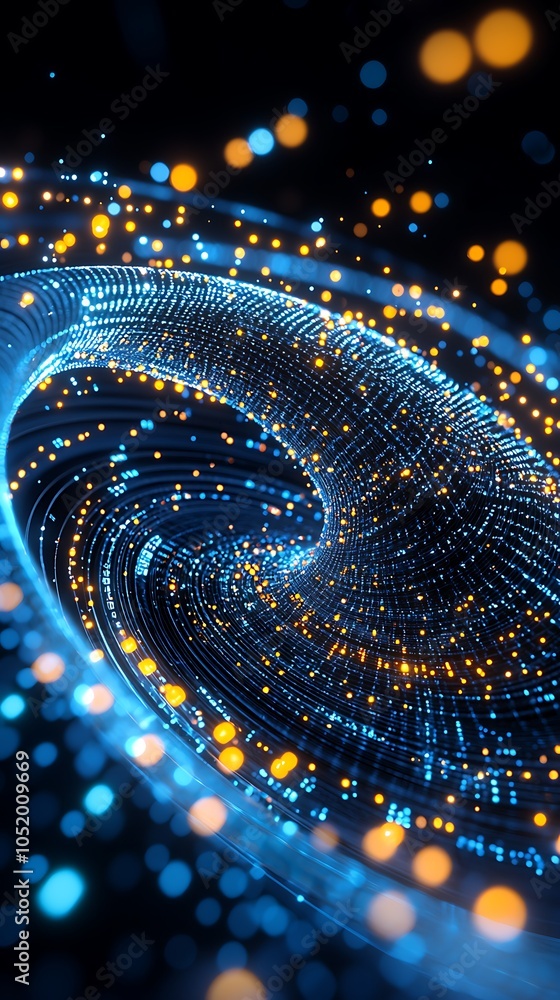 Poster illustration of prime numbers as unique glowing symbols in a field of numbers