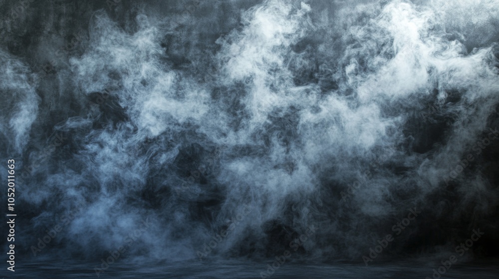 Aufkleber ethereal mist swirls across a dark background, creating a moody and atmospheric scene filled with sh