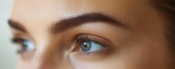 Naklejka premium Closeup of a womans forehead, showing smooth, wrinklefree skin after a Botox treatment, contrasted with deep lines on the untreated side