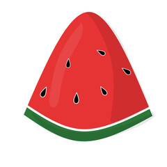 Cartoon fresh green open watermelon half, slices and triangles. Red watermelon piece with bite. Sliced cocktail water melon fruit vector 
