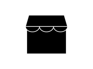 Shop flat icon. Thin line signs for design logo, visit card, etc. Single high-quality outline symbol for web design or mobile app. Shop outline pictogram.