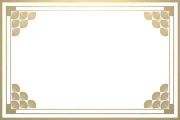 Art Deco frame on white background	