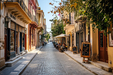 Fototapeta premium Historic city tour with ancient architecture