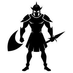 Gladiator Silhouette vector illustration