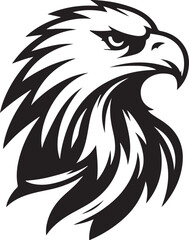 Fototapeta premium flying eagle head logo icon silhouette vector art flat design illustrations
