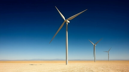 Wind Turbines in the Desert, wind energy, renewable energy, clean energy, sustainable energy, energy generation