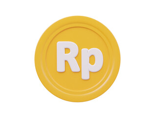 Indonesia ruppe icon 3d render illustration