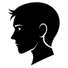 Human Head Silhouette vector illustration