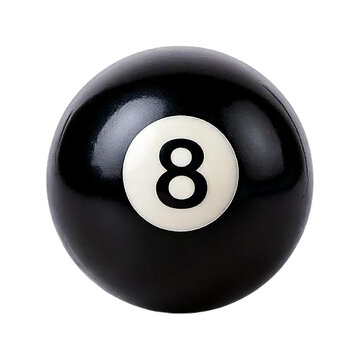 8 ball isolated on transparent background