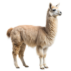 Obraz premium Alpaca with White Background