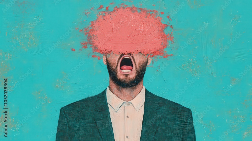 Poster exploring the emotional void a visual representation of inner turmoil and expression