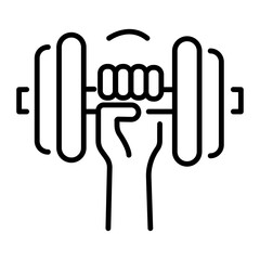 Physical fitness icon in line style