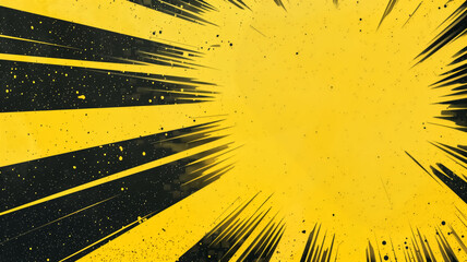 Yellow burst with a comic-book halftone effect – bold yello…