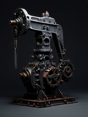 Fototapeta premium the AI Image Generator, 3D render of a light industrial grinder