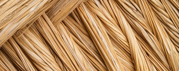 Straw roof of a rural shed, traditional craftsmanship, sustainable materials