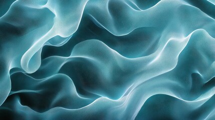 Obraz premium Cyan Frost and Platinum Gradients with Digital Wave Flows: A Nano-Glass Texture Background, Ideal for Biotech and Medical Innovation Themes. High-Resolution Professional Design.