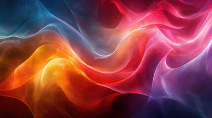 Fototapeta premium colorful abstract shapes with dynamic curves and patterns, blending vibrant hues in a 3d render that evokes emotional energy and creativity