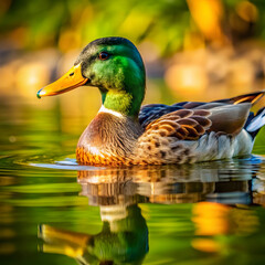 Fototapeta premium duck in water