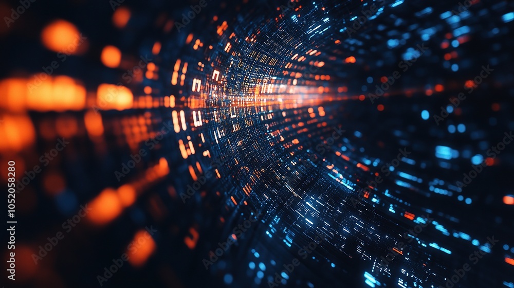 Poster abstract data flow in digital space
