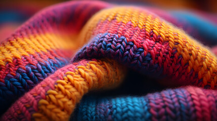 A Textured Fleece Material Background Showcasing an Array of Colors and Patterns for Warmth in Creative Projects