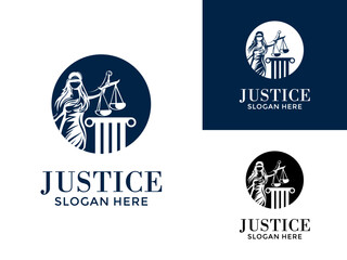 lady law vector, Firm and Law Logo, Lady Justice logo vector template