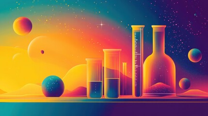 Honor the spirit of scientific inquiry with a versatile poster design that boasts sleek lines and generous space for your message against a gentle gradient backdrop.