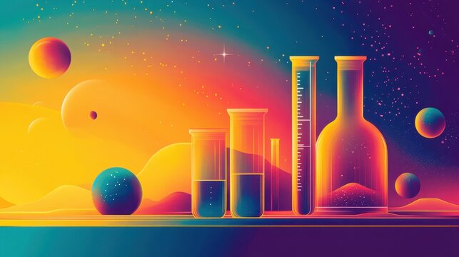 Honor the spirit of scientific inquiry with a versatile poster design that boasts sleek lines and generous space for your message against a gentle gradient backdrop.