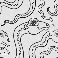 sea animals set abstract seamless pattern background fabric fashion design allover print wrapping paper digital illustration gift wrap colorful apparel image 