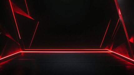 Black background with radiant red border