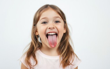 Playful Child Sticking Out Tongue with Delightful Expression