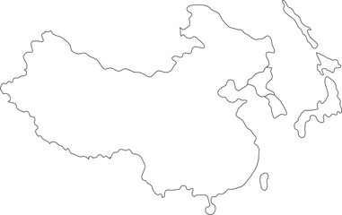 Fototapeta premium map of China, illustrating its provinces, major cities