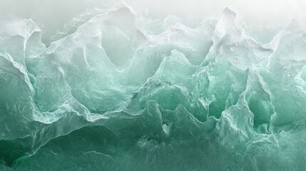 Fototapeta premium Mint Frost and Arctic Pearl Gradients with Northern Lights Waves: A High-Resolution Digital Background for Clean Beauty and Environmental Themes. Crystalline Clarity and Precision.