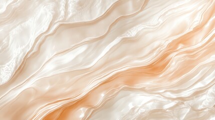 Obraz premium Peach Opal and Cream Gradients with Sunrise Ripples and Pearl Mist Texture: A Serene Digital Background for Morning Wellness and Soft Luxury Brands. High-Resolution Detail.