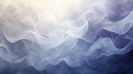 Obraz premium Periwinkle and Dove Gray Gradient Background with Morning Mist Tendrils: Atmosphere and Texture for Mindful Living and Artisanal Brands in High Resolution.