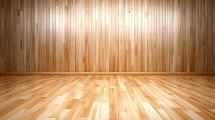 Naklejka premium Experience the elegance of a light brown oak parquet floor with intricate patterns, ideal for enhancing any luxury interior design project