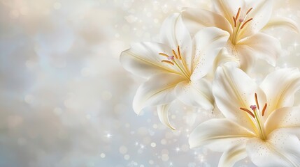Fototapeta premium lily flowers close up. beautiful flowers on the background