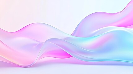 Fototapeta premium A beautiful display of soft flowing colors embracing the serenity of pastel waves in modern design aesthetics