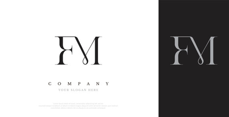 Initial FM Logo Design Vector 