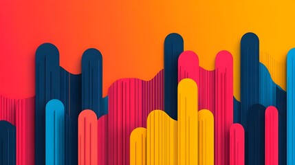 Obraz premium Abstract Colorful Geometric Shapes